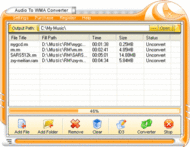 Audio To WMA Converter screenshot